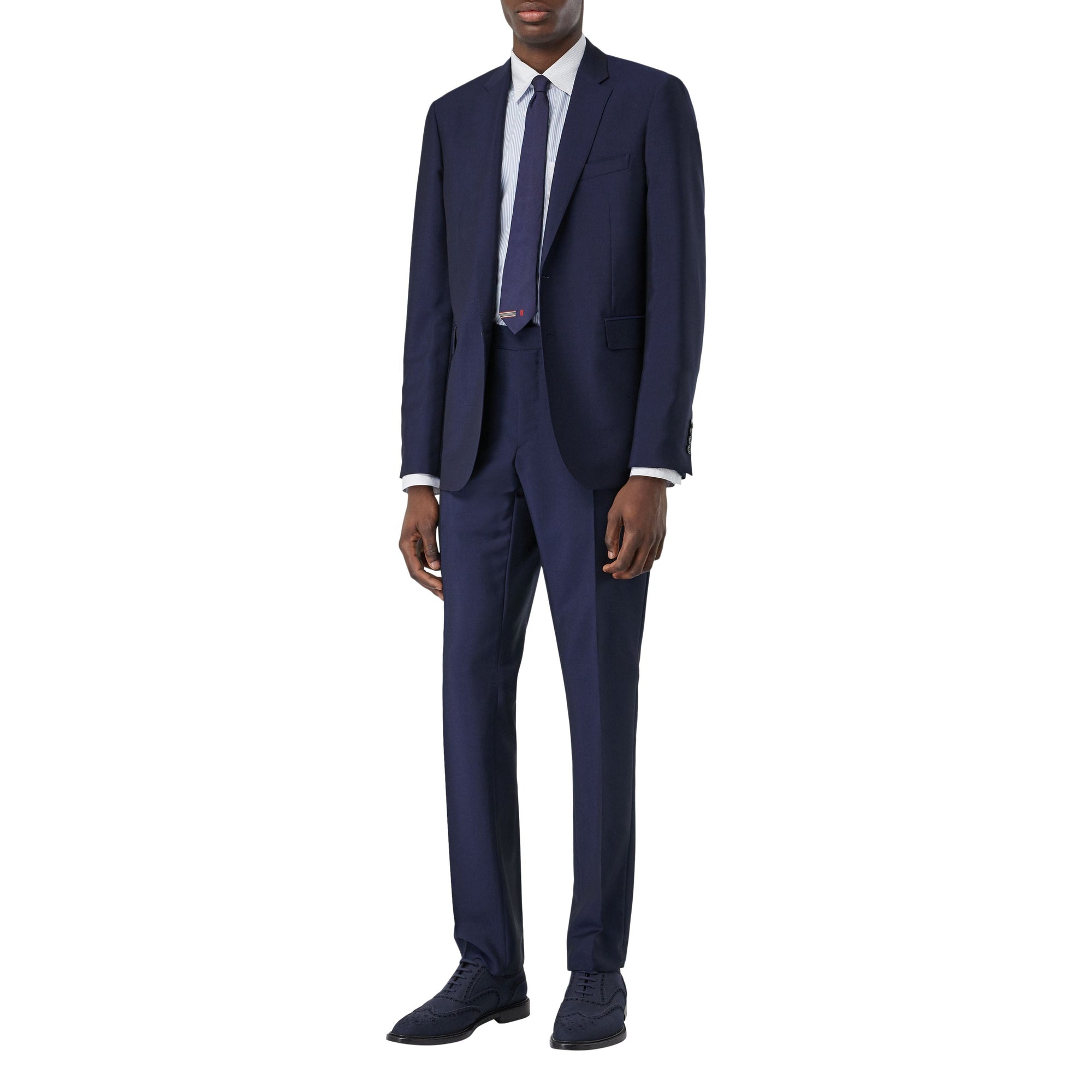 Costume slim en laine et mohair - Marine vif
