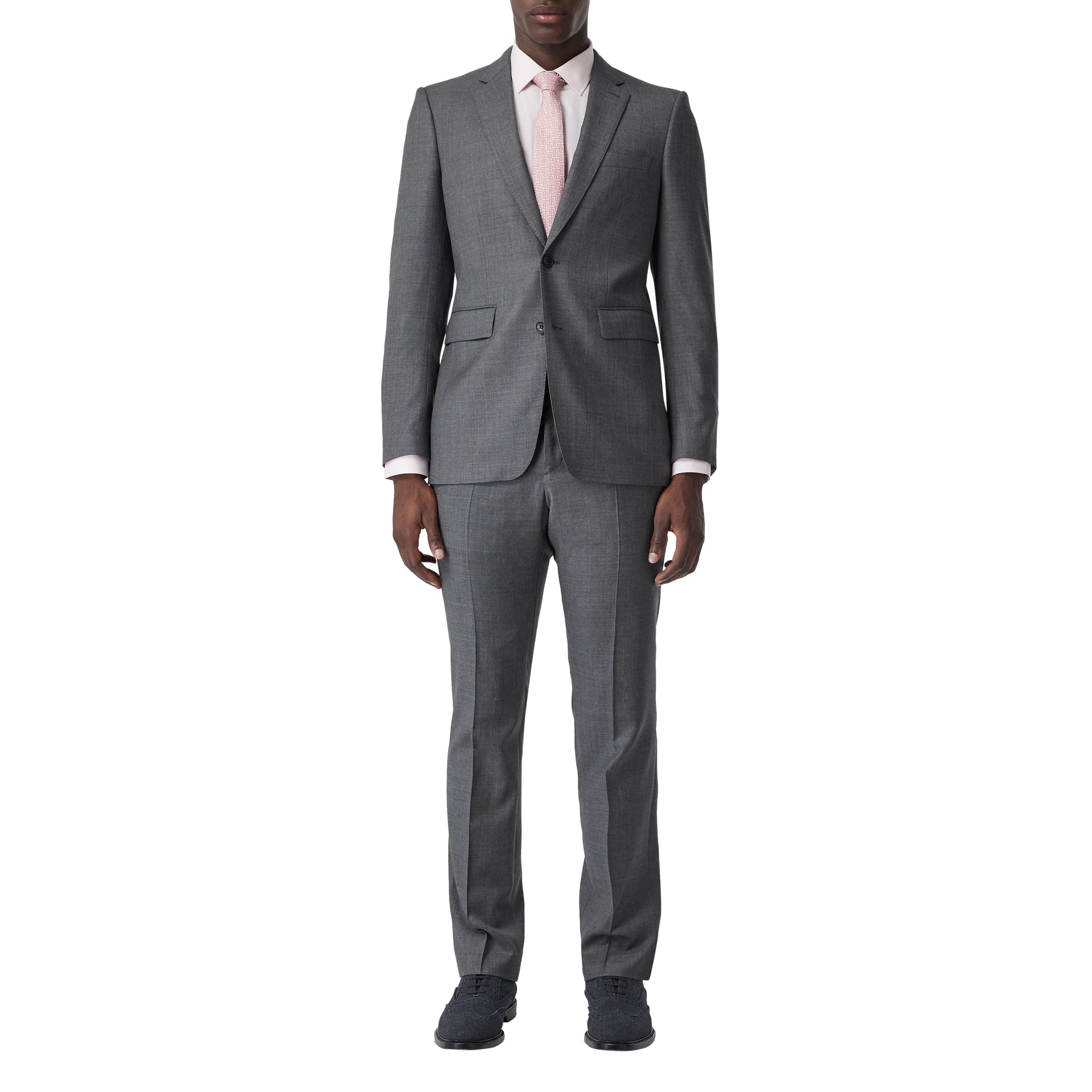 Costume classique en laine peau de requin - Camaïeu de gris moyens