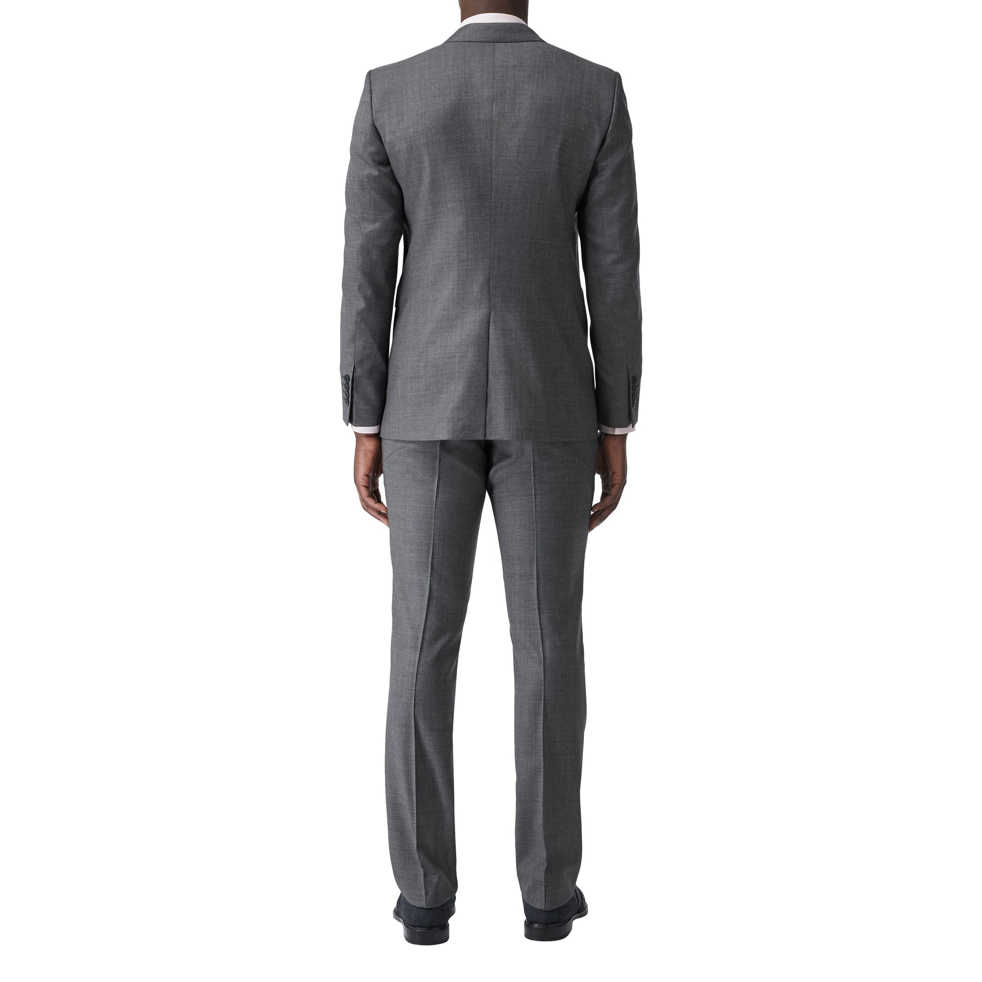 Costume classique en laine peau de requin - Camaïeu de gris moyens
