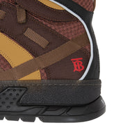 Sneakers montantes union en mesh et nubuck - Hâle sombre