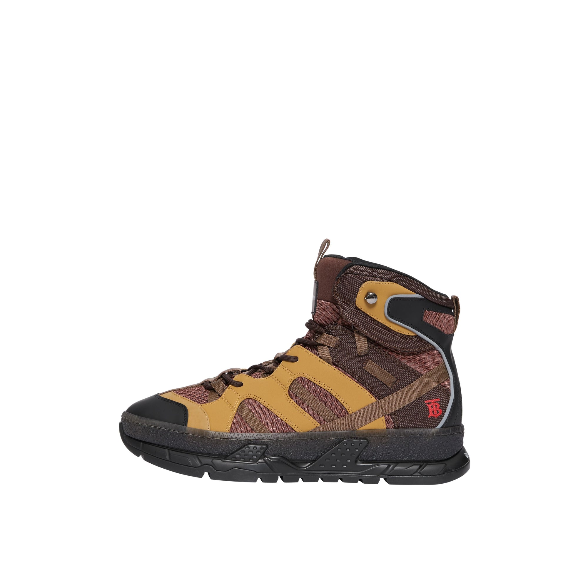 Sneakers montantes union en mesh et nubuck - Hâle sombre