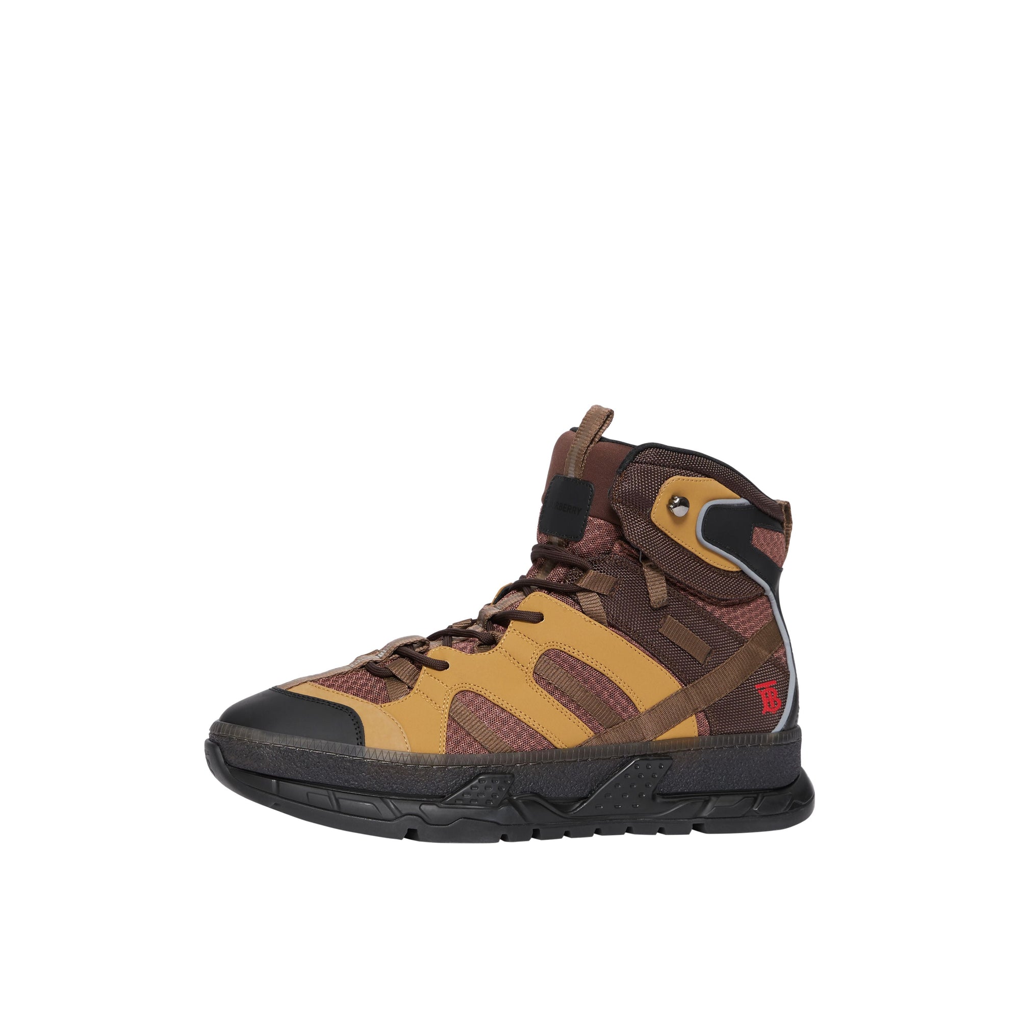 Sneakers montantes union en mesh et nubuck - Hâle sombre