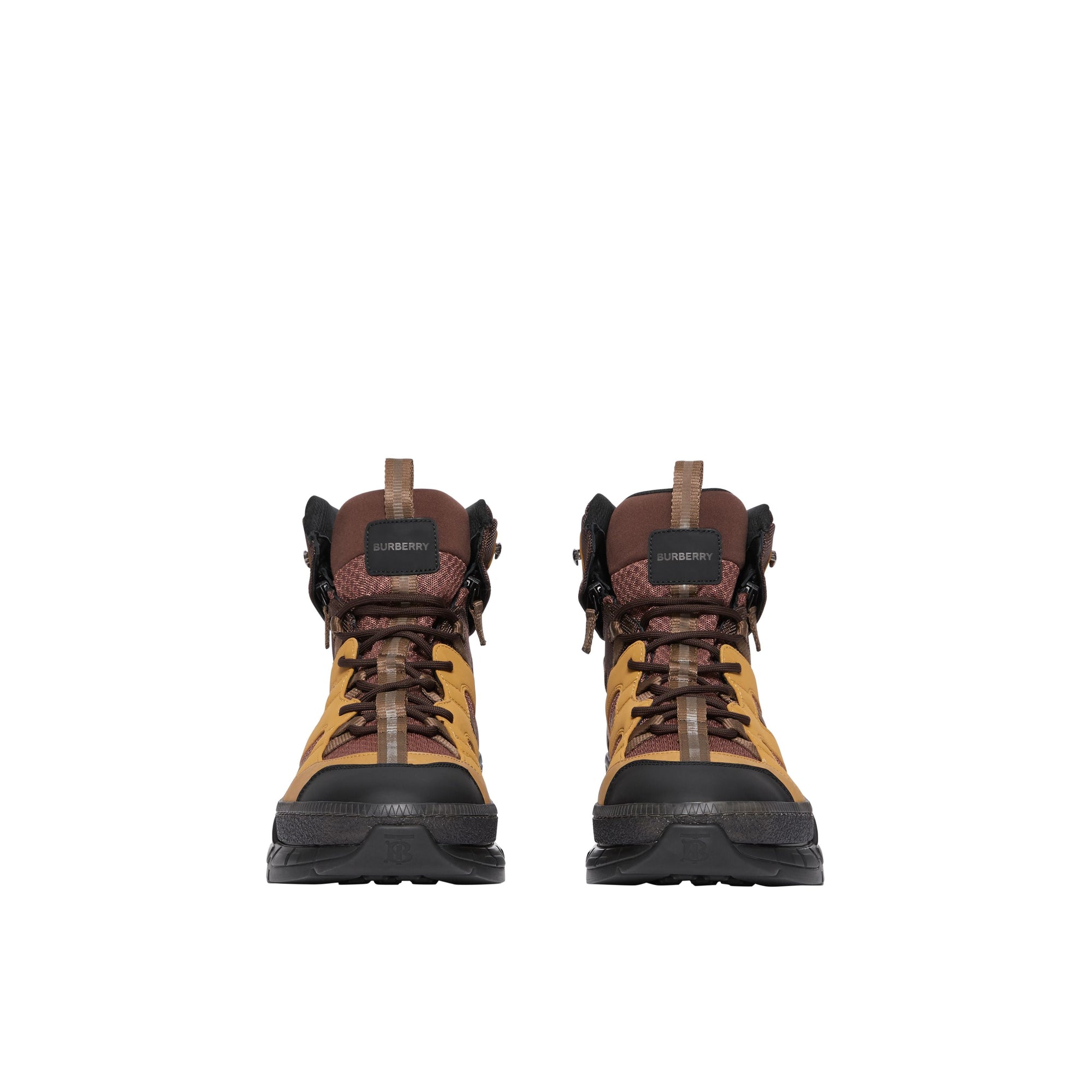 Sneakers montantes union en mesh et nubuck - Hâle sombre