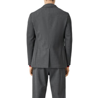 Veste de costume en laine stretch et néoprène avec rayures - Camaïeu de gris sombres