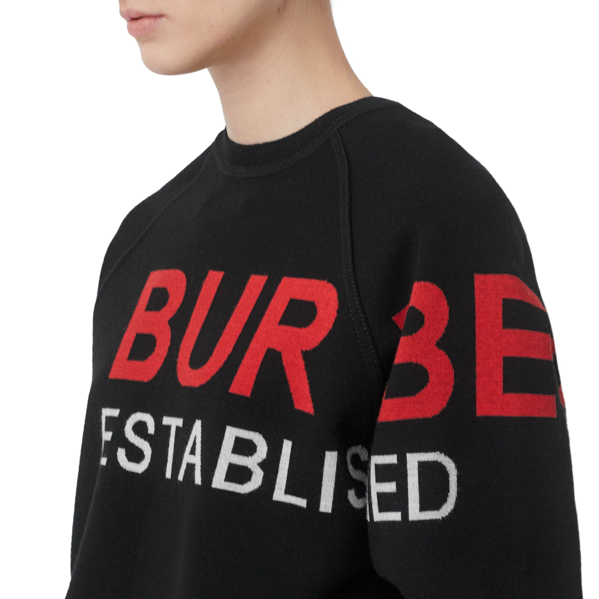 Pull en laine mélangée et intarsia Horseferry - Noir