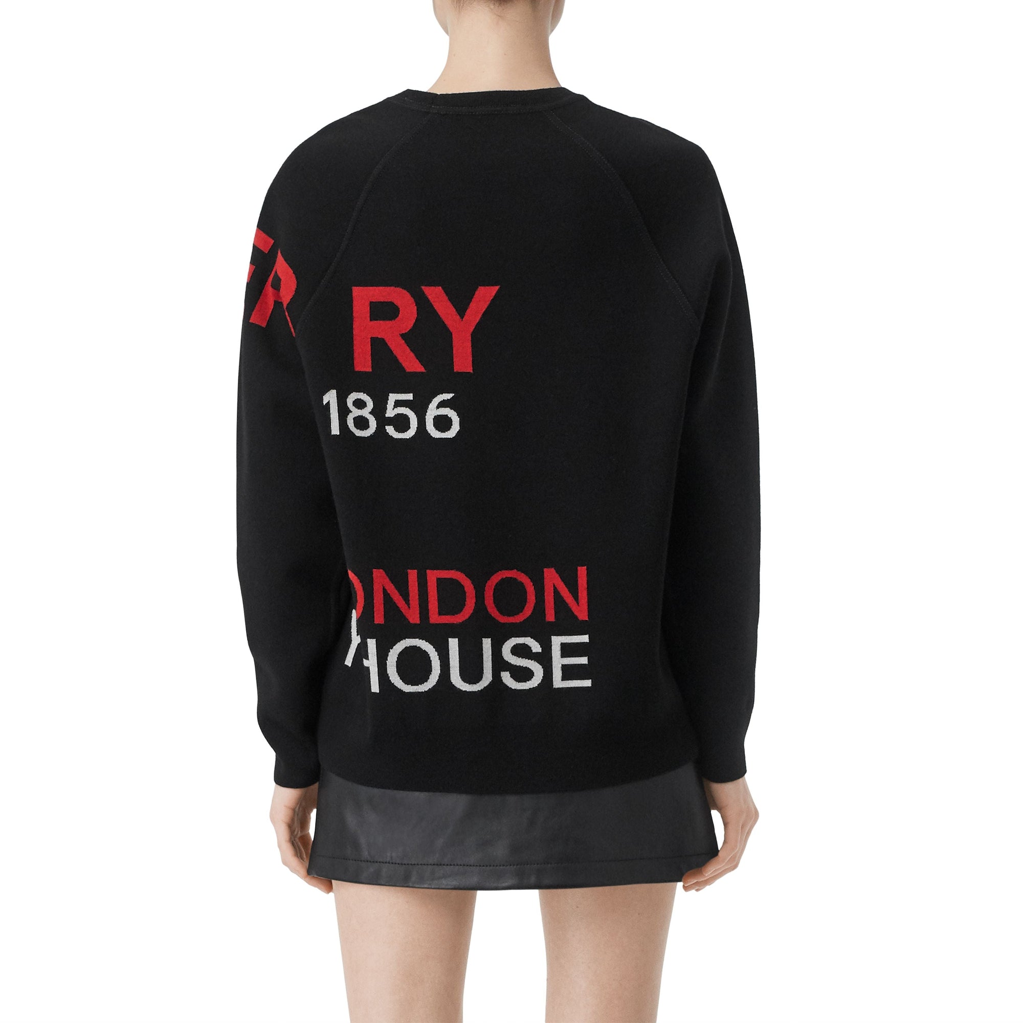 Pull en laine mélangée et intarsia Horseferry - Noir