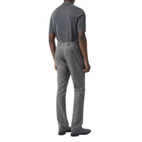 Pantalon de costume classique en laine et coton en fil coupé - Camaïeu de gris moyens