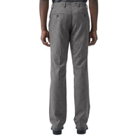 Pantalon de costume classique en laine et coton en fil coupé - Camaïeu de gris moyens