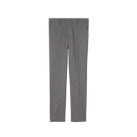Pantalon de costume classique en laine et coton en fil coupé - Camaïeu de gris moyens