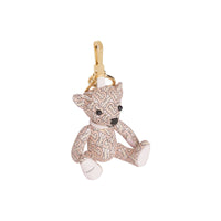 Bijou porte-clés Thomas Bear en cuir Monogram - Rose Blush