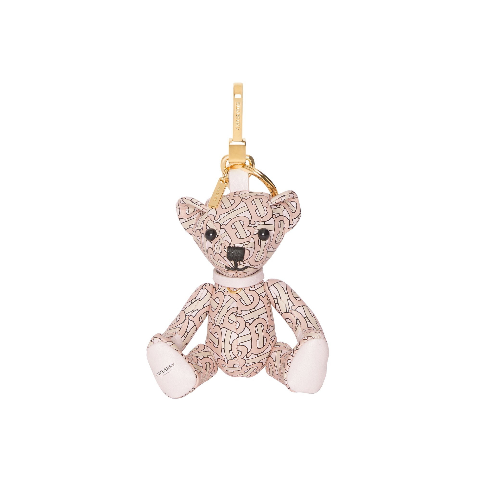 Bijou porte-clés Thomas Bear en cuir Monogram - Rose Blush