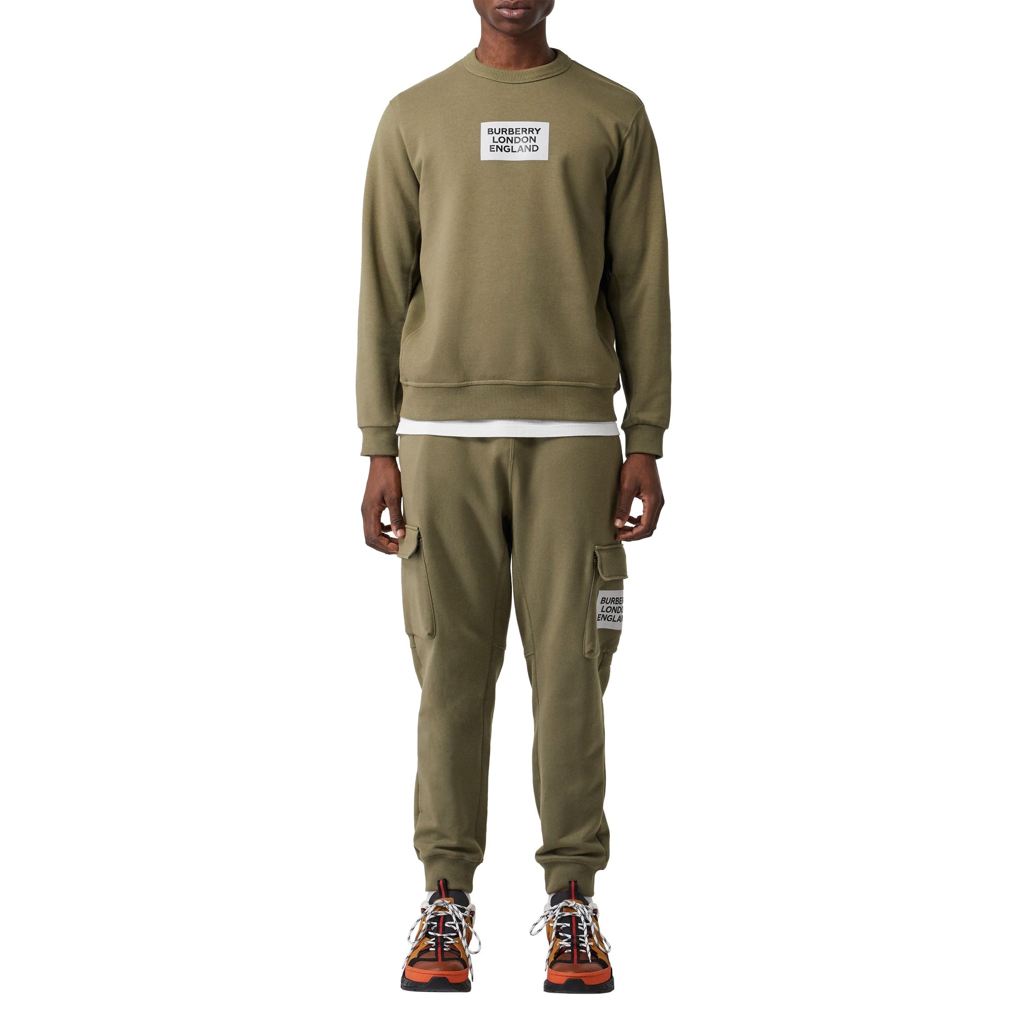 DARK MOSS Sweat-shirt en coton avec logo