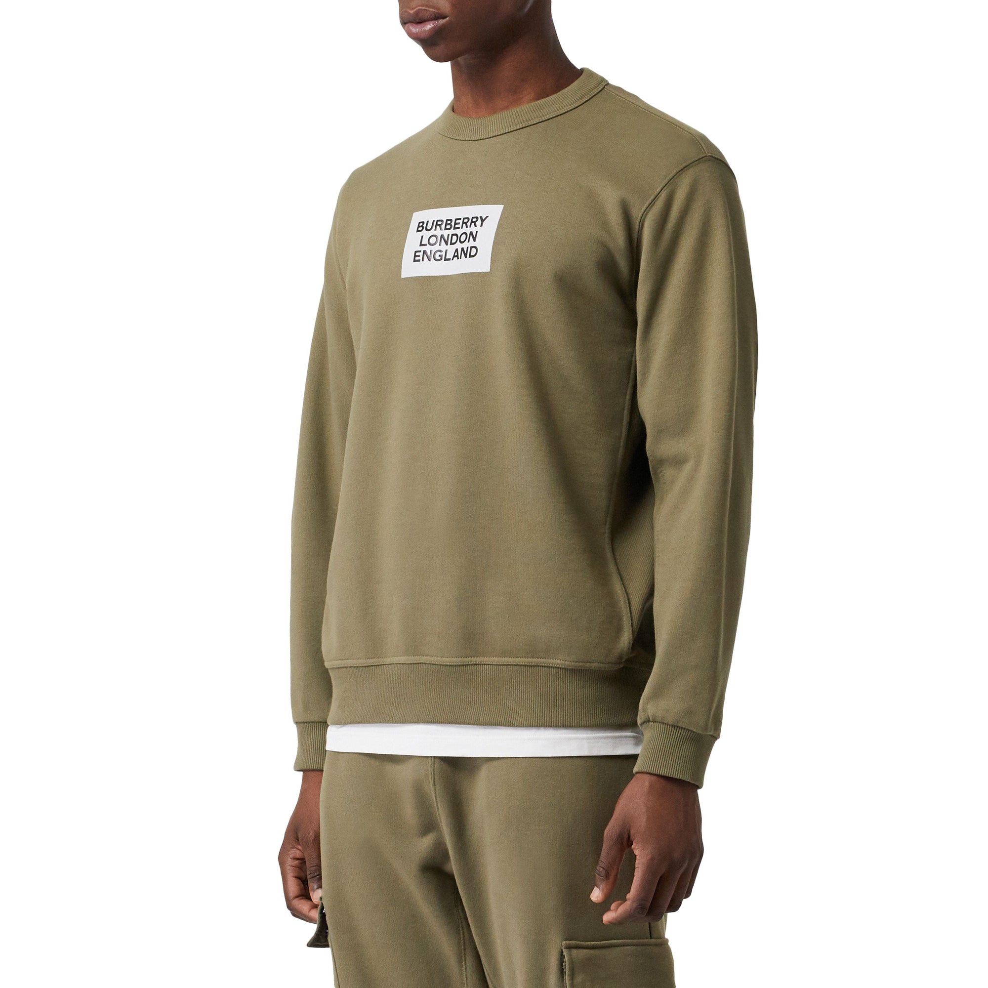 DARK MOSS Sweat-shirt en coton avec logo