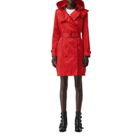 Trench en econyl® avec capuche amovible - Rouge vif