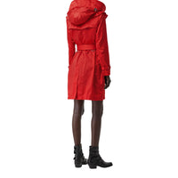 Trench en econyl® avec capuche amovible - Rouge vif