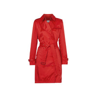 Trench en econyl® avec capuche amovible - Rouge vif