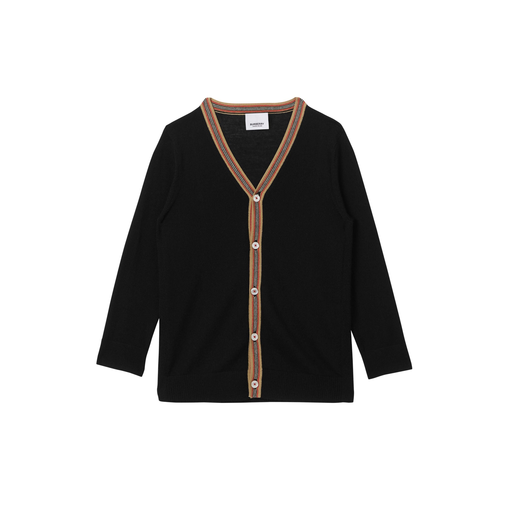 BLACK Cardigan en laine avec rayures iconiques