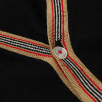 BLACK Cardigan en laine avec rayures iconiques