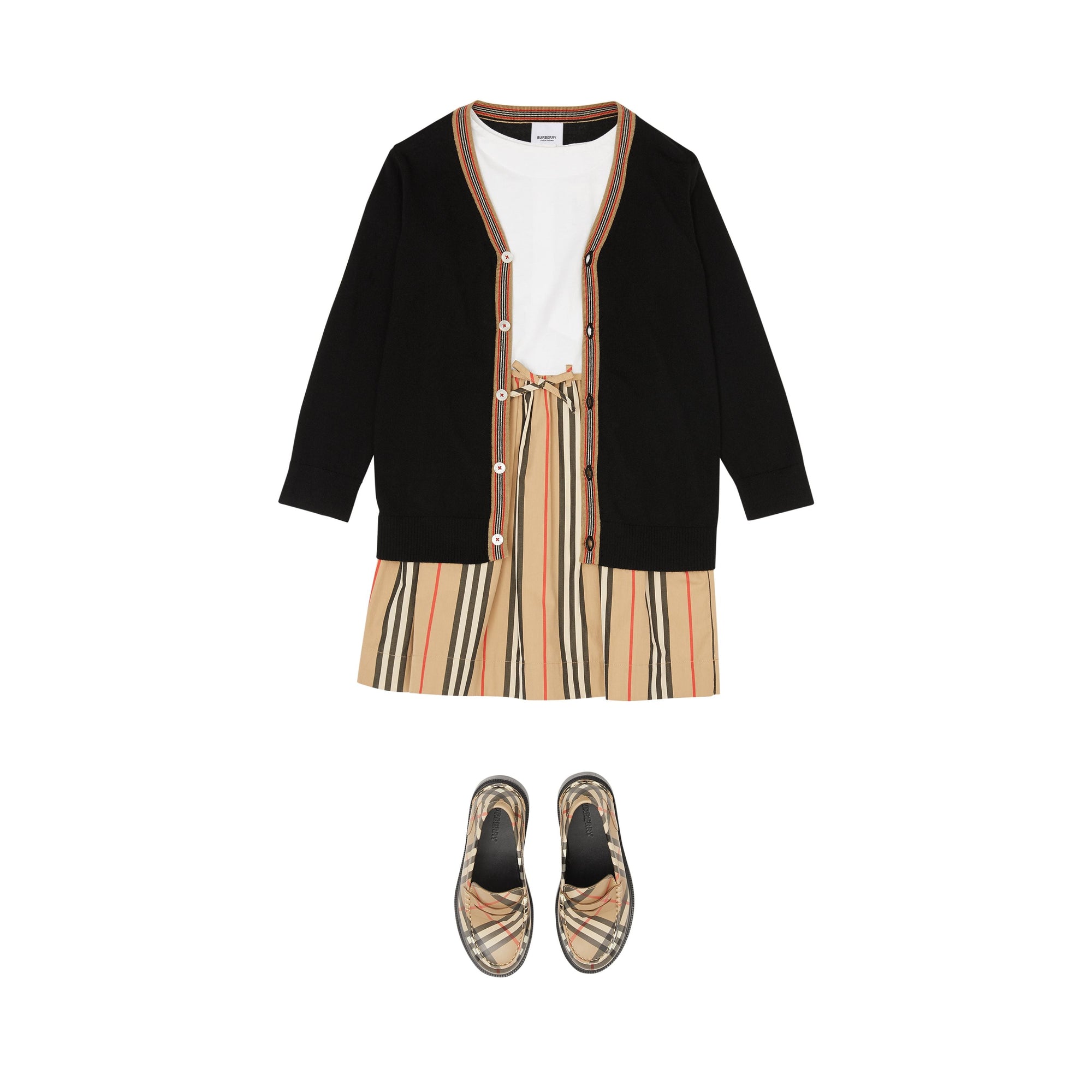 BLACK Cardigan en laine avec rayures iconiques
