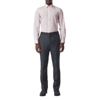 Chemise slim en popeline de coton monogram - Rose albâtre
