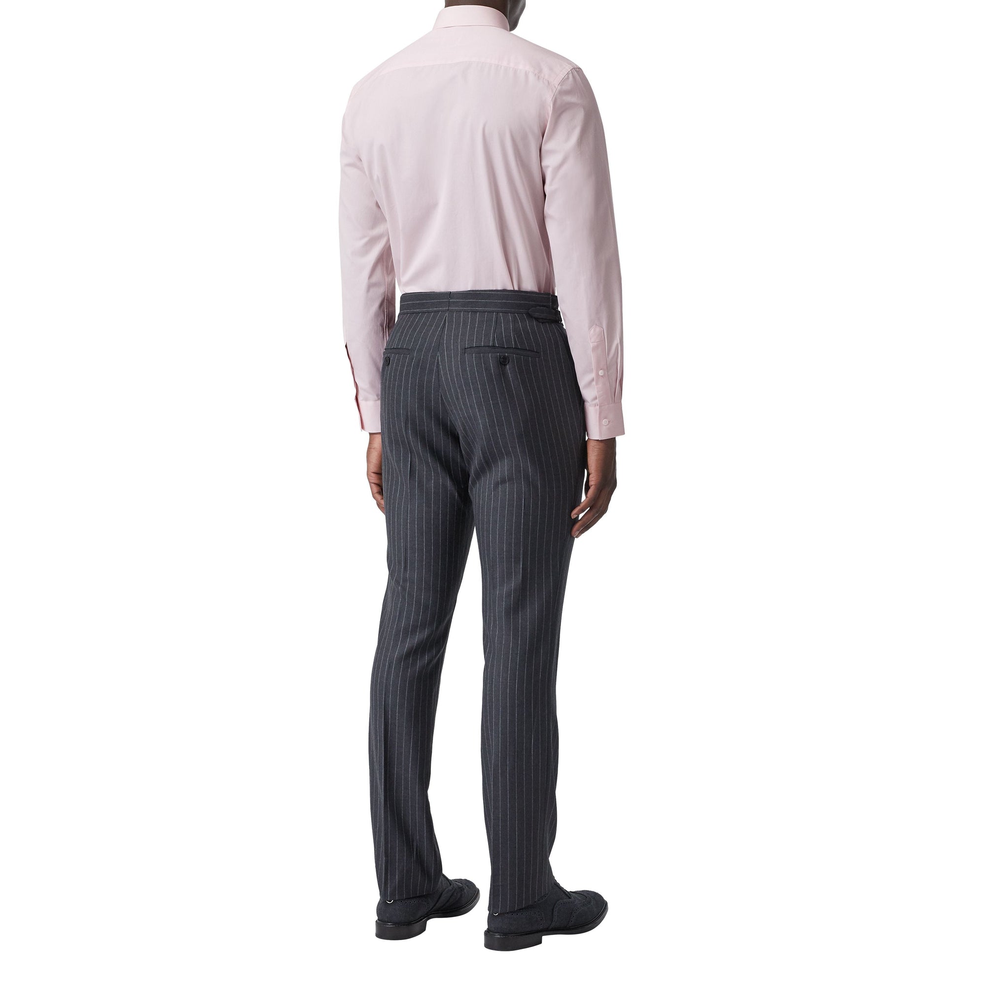 Chemise slim en popeline de coton Monogram - Rose Albâtre