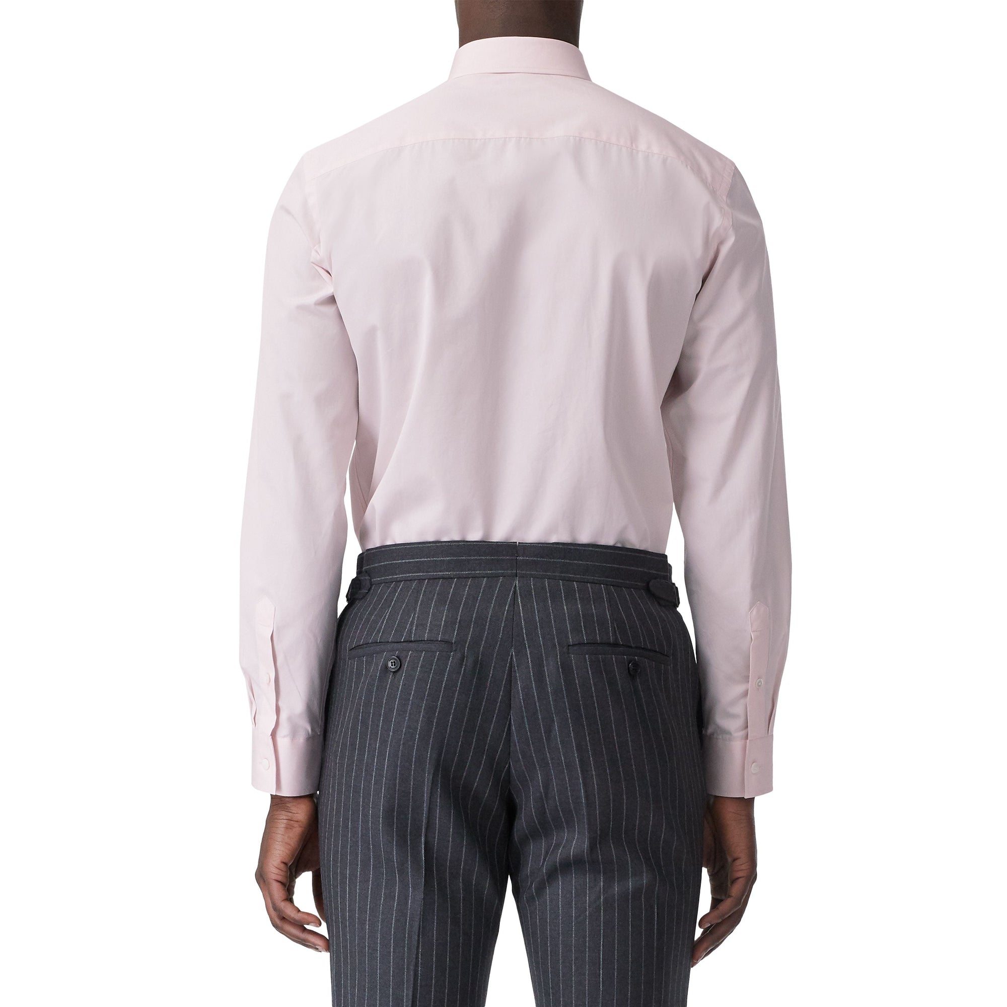 Chemise slim en popeline de coton Monogram - Rose Albâtre