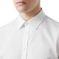 WHITE Chemise slim en popeline de coton Monogram