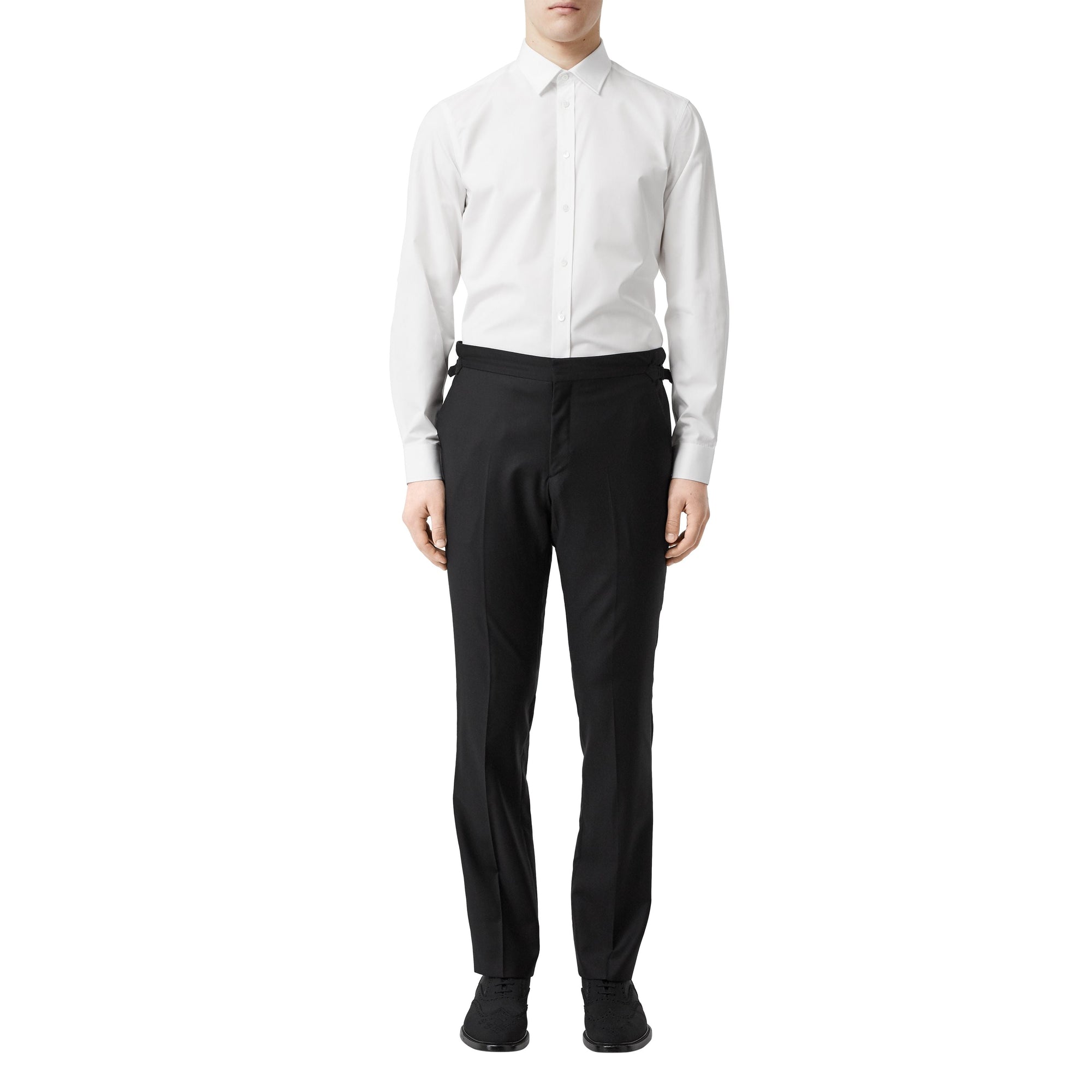 WHITE Chemise slim en popeline de coton Monogram