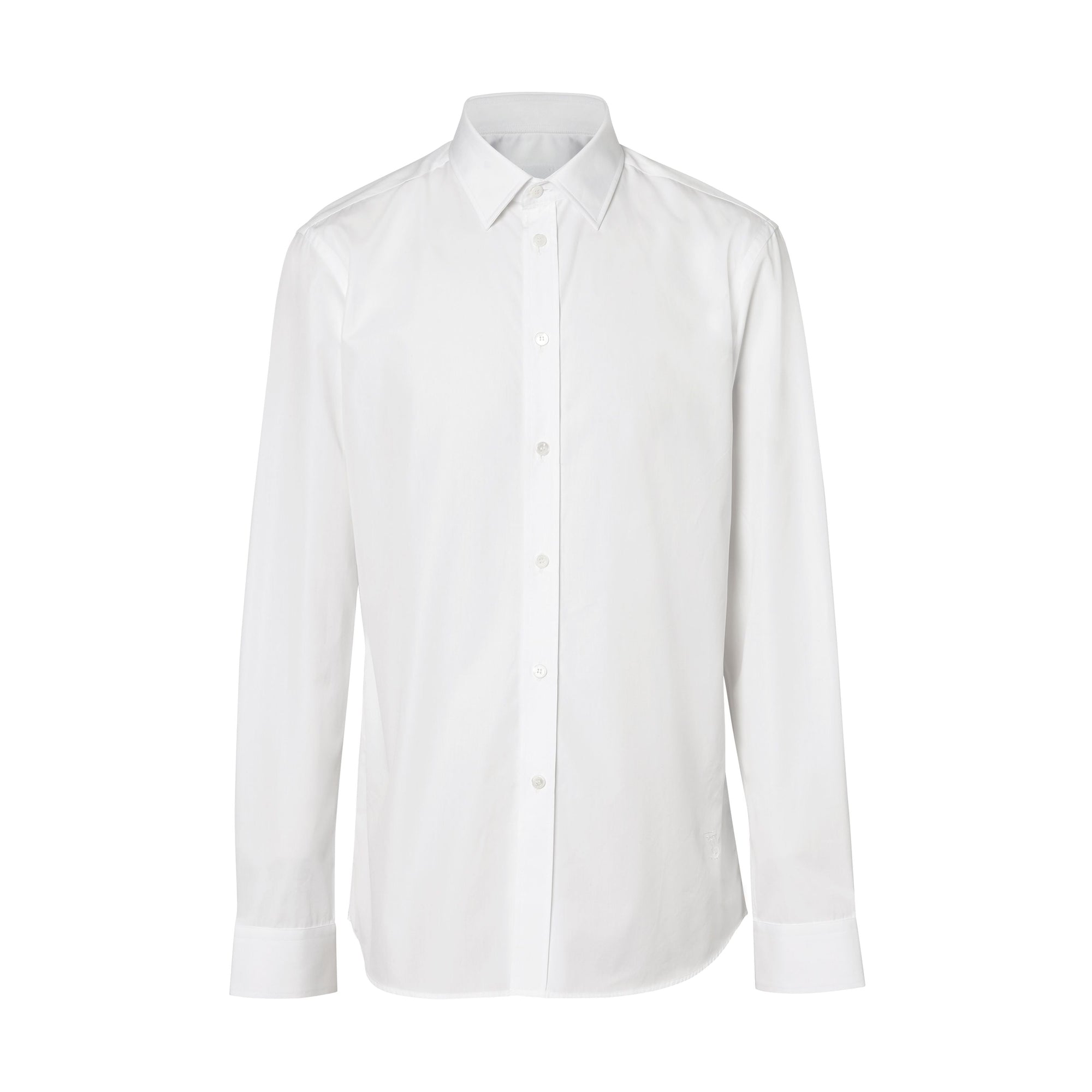 WHITE Chemise slim en popeline de coton Monogram