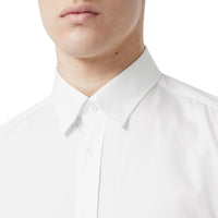 WHITE Chemise Oxford classique en coton Monogram