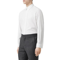 WHITE Chemise Oxford classique en coton Monogram
