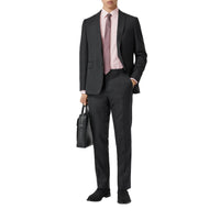 Chemise slim en popeline de coton micro-check - Rose albâtre
