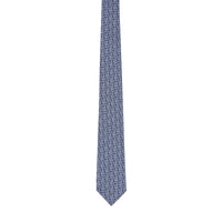 BRIGHT NAVY Cravate classique en jacquard de soie Monogram