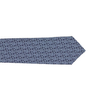 BRIGHT NAVY Cravate classique en jacquard de soie Monogram