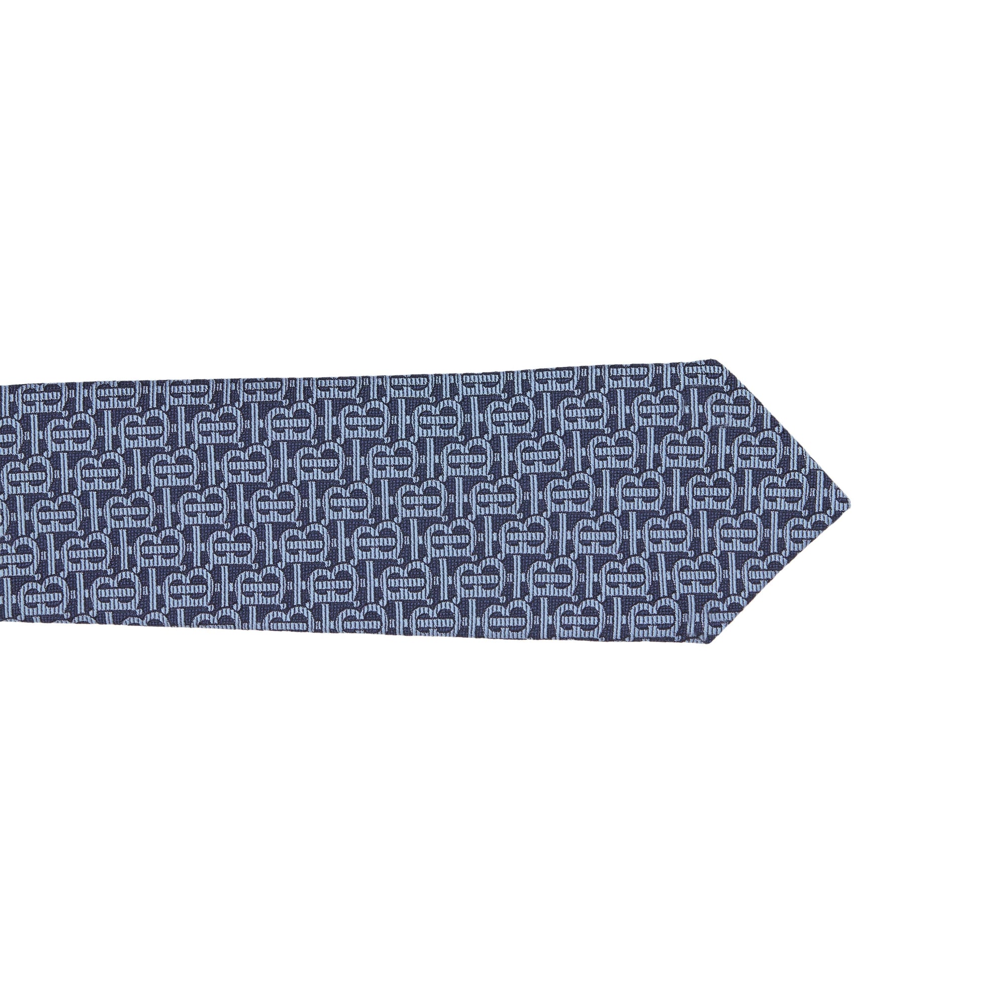 BRIGHT NAVY Cravate classique en jacquard de soie Monogram