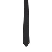 Cravate classique en soie monogram - Noir