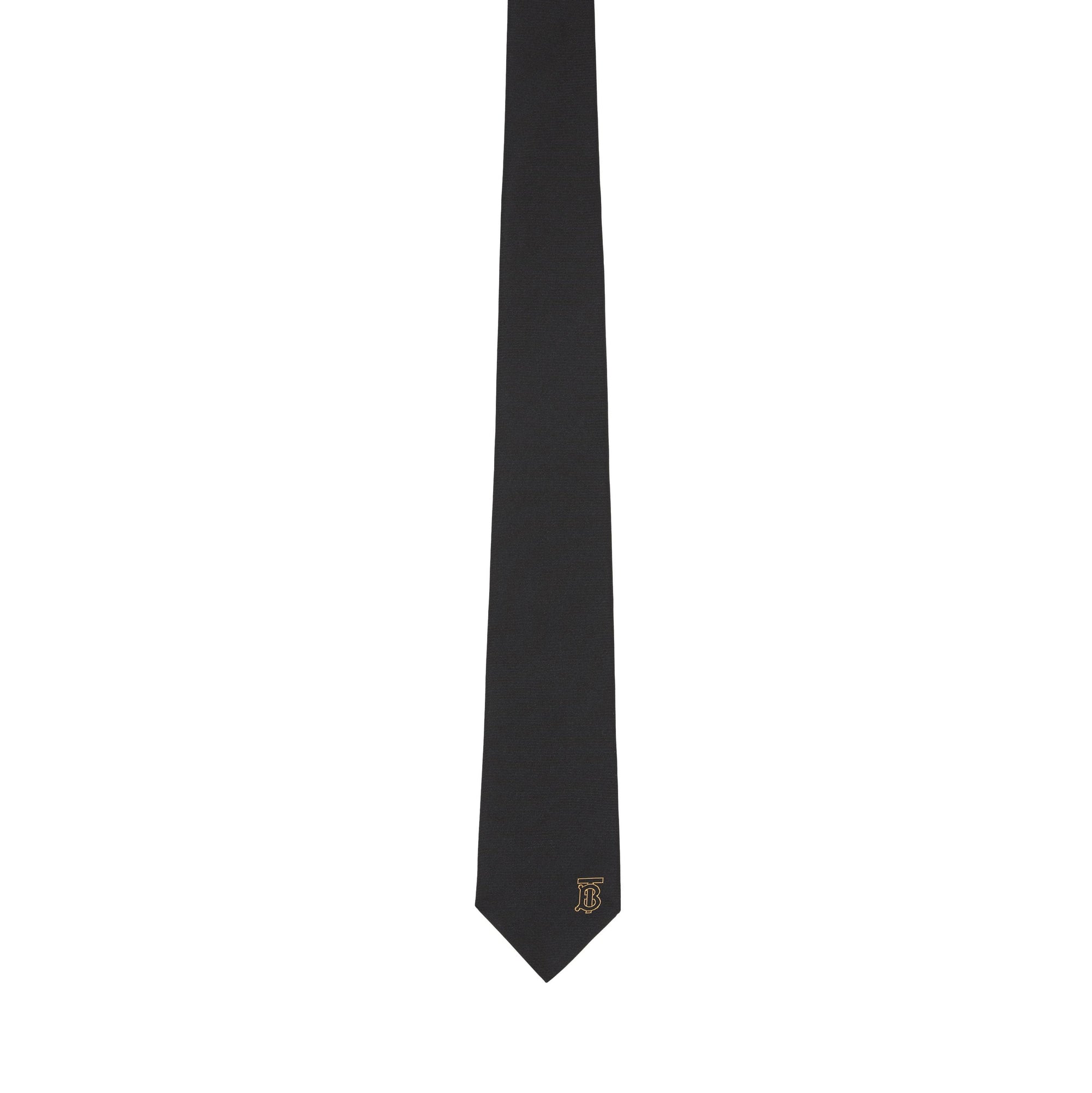 Cravate classique en soie monogram - Noir