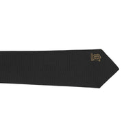 Cravate classique en soie monogram - Noir