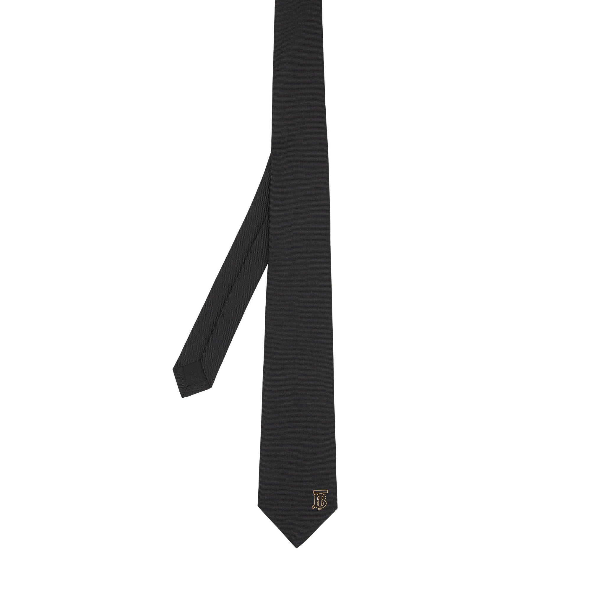 Cravate classique en soie monogram - Noir