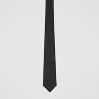 Cravate classique en jacquard de soie monogram - Noir