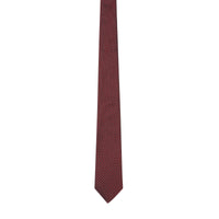 OXBLOOD Cravate classique en jacquard de soie à micro-pois