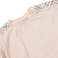 PALE ROSE PINK Coffret cadeau trois pièces en coton check pour bébé