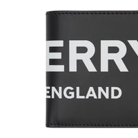 BLACK Portefeuille à rabat multidevise en cuir avec logo