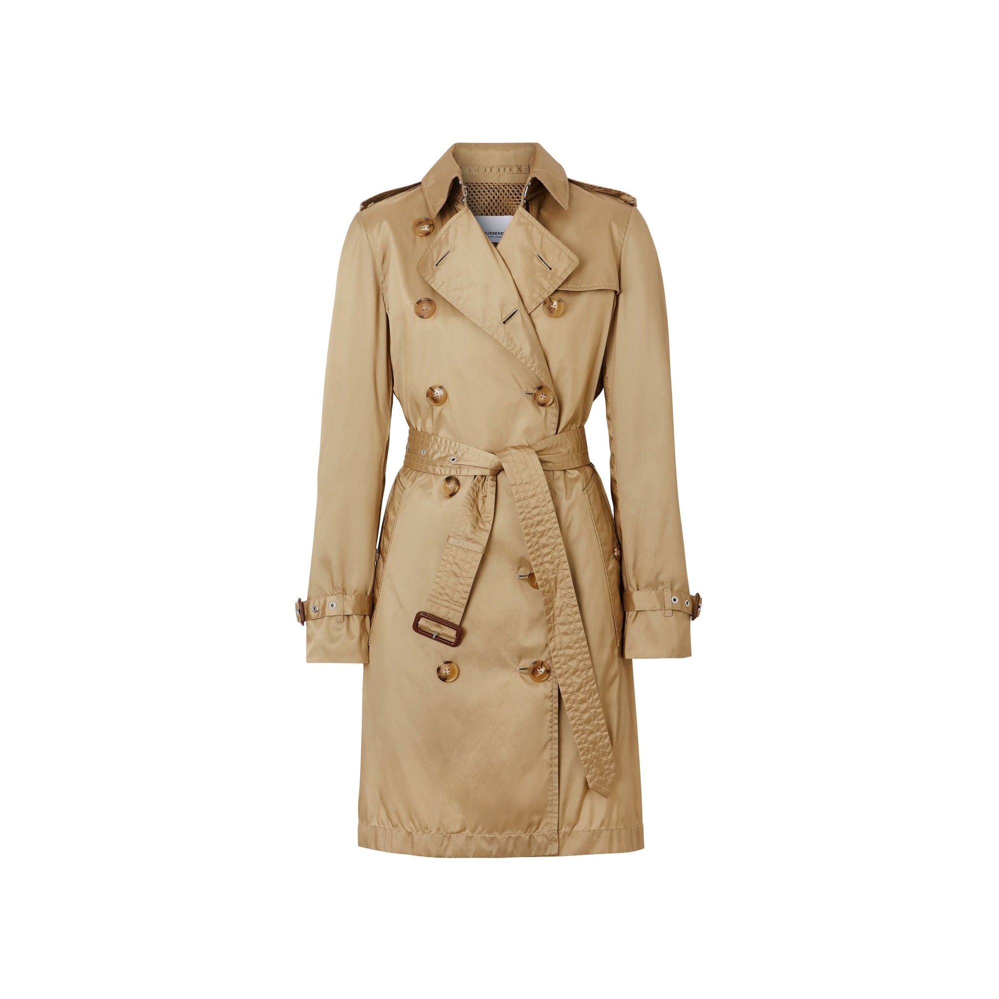 Trench en econyl® avec capuche amovible - Miel