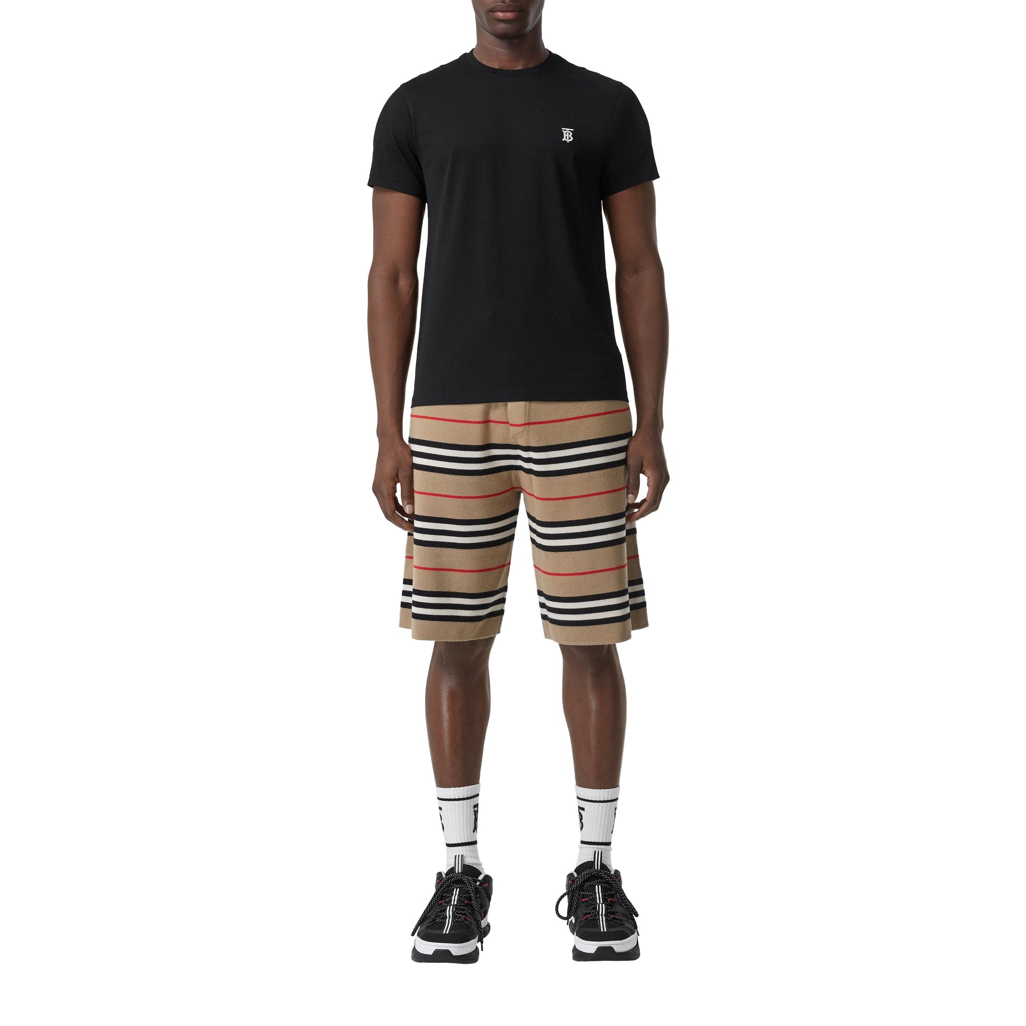 T-shirt en coton Monogram - Noir