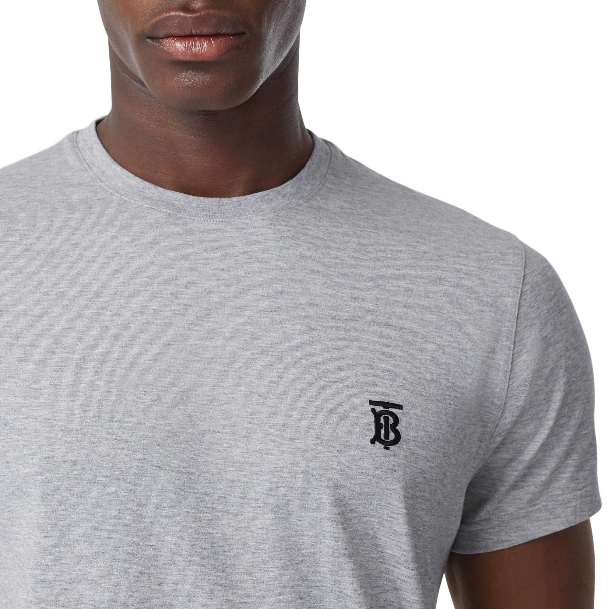 T-shirt en coton Monogram - Camaïeu de Gris Pâles