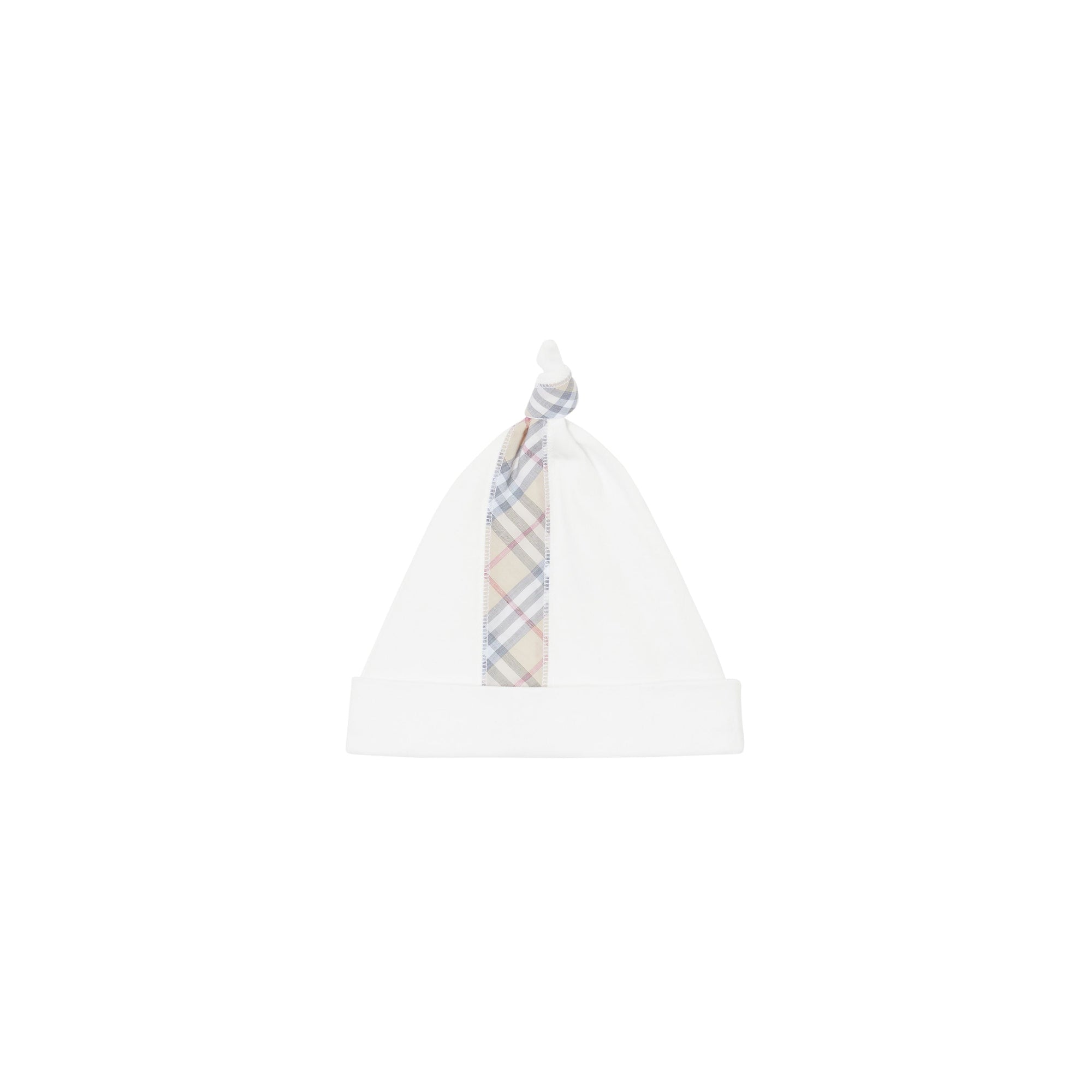 Coffret cadeau trois pièces en coton check pour bébé - Blanc