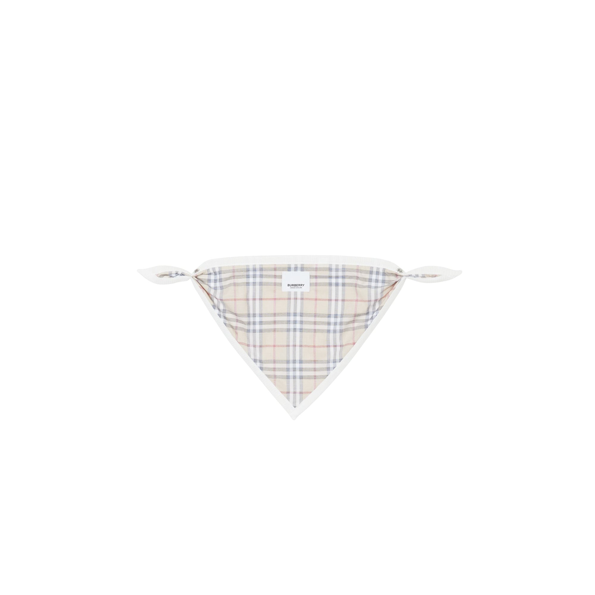 Coffret cadeau trois pièces en coton check pour bébé - Blanc