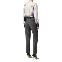 Pantalon tailleur 7/8 en tweed de laine et cachemire - Camaïeu Noir