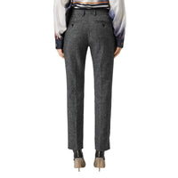 Pantalon tailleur 7/8 en tweed de laine et cachemire - Camaïeu Noir
